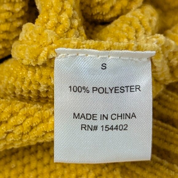 Social Scene Size Small Mustard Yellow Cropped Chenille Sweater - Picture 7 of 9